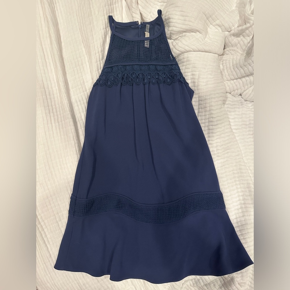 Ramy Brook Navy Blue Halter Dress